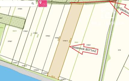 Na predaj pozemok s investičným zamerom 8571 m² Podunajské Biskupice