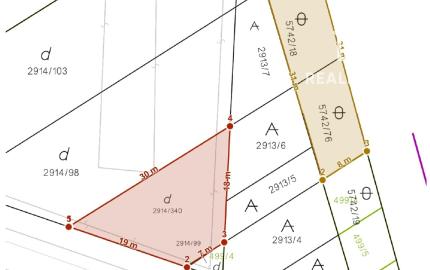 Na predaj pozemok 531 m² Podunajské Biskupice