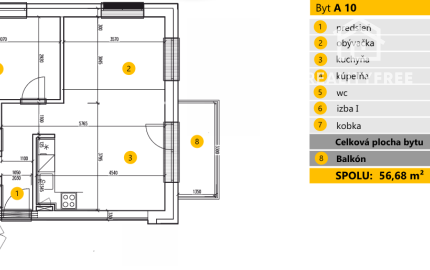 Na predaj 2,5-izbový byt s balkónom – Pezinok, Mahulanka