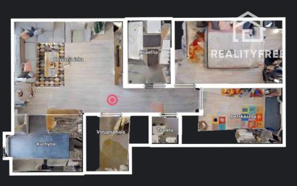 REZERVOVANÝ- Na predaj 3 izbový byt so záhradkou v Hamuliakove