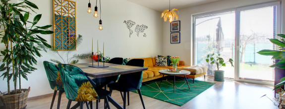 Dizajnový 3-iz. byt so záhradou Dunajská Riviéra, Hamuliakovo