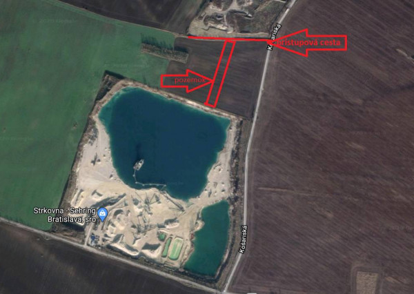 Na predaj pozemok s investičným zamerom 8571 m² Podunajské Biskupice