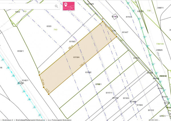 Na predaj 25 árový pozemok Podunajské Biskupice, Bratislava