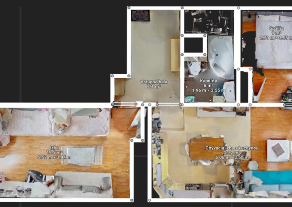 Na predaj: 3 izbový byt 66 m² , Mestský Majer,  Šamorín - kompletná rekonštrukcia