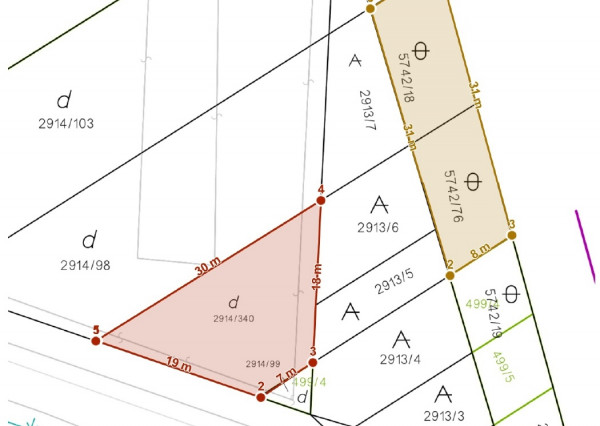 Na predaj pozemok 531 m² Podunajské Biskupice