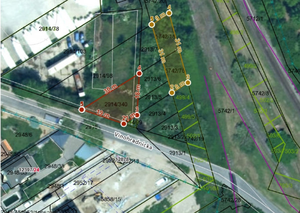 Na predaj pozemok 531 m² Podunajské Biskupice