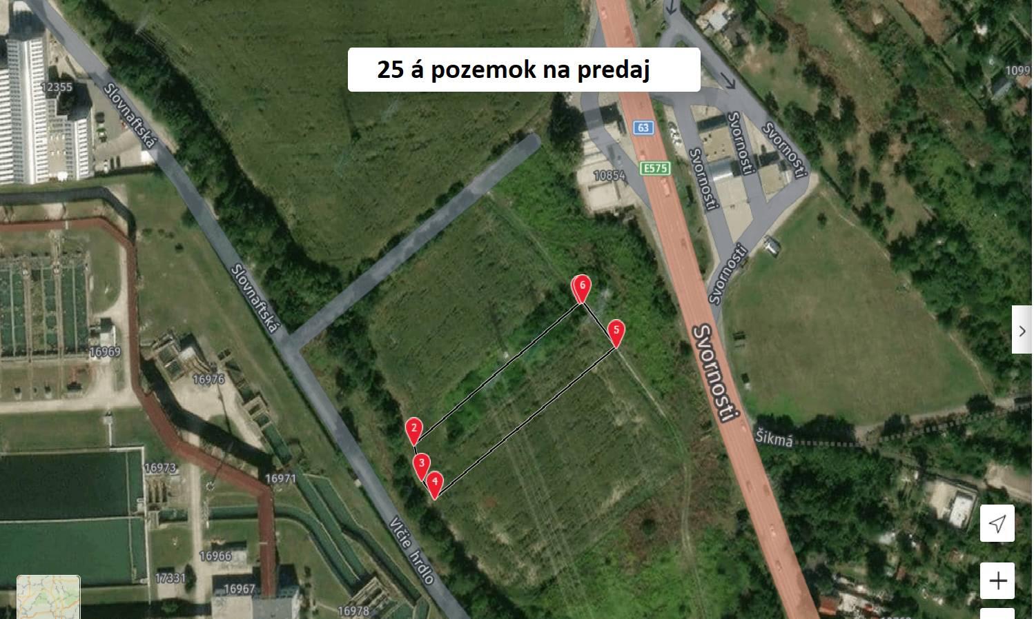 Na predaj 25 árový pozemok Podunajské Biskupice, Bratislava